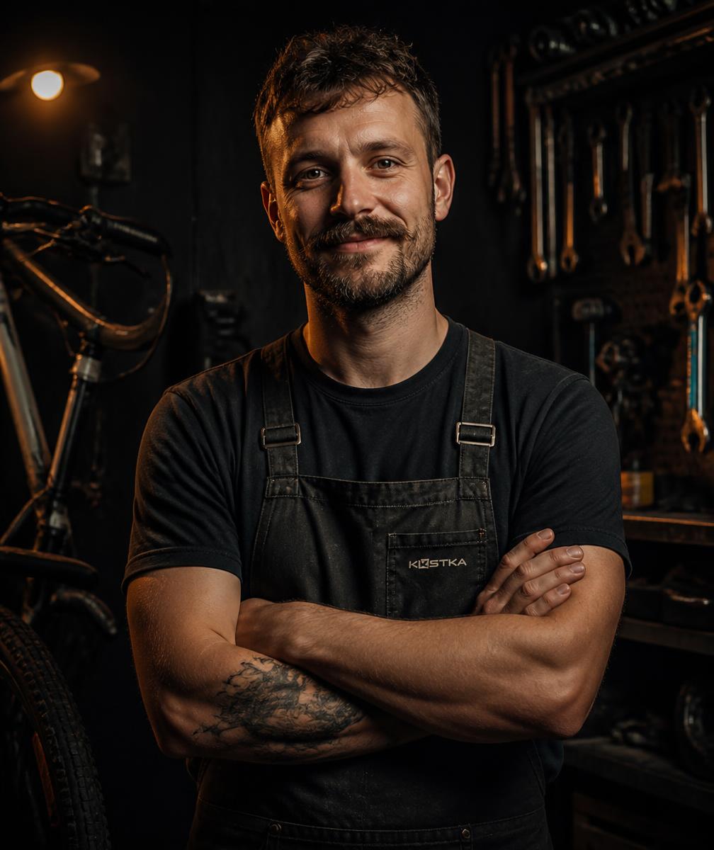 Mechanik rowerowy w warsztacie Rowerowy Doktor w Zakopanem